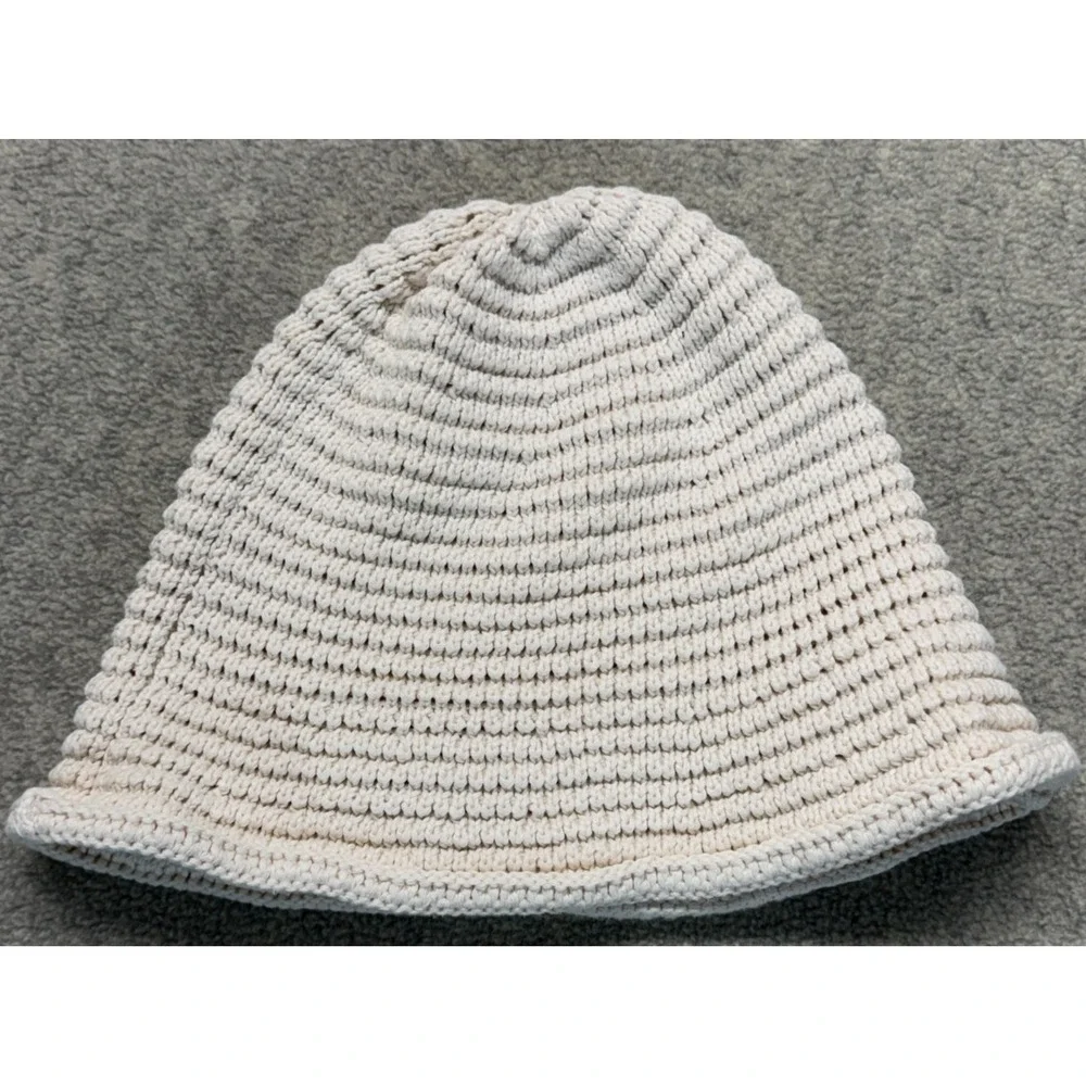 WeWoreWhat‎ Womens Bucket Bell Cloche Sun Hat Ivory Crochet Boho Beach One Size